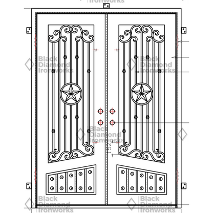 Pre-Order: Taos | Wrought Iron Door (Ships 16-18 Weeks)