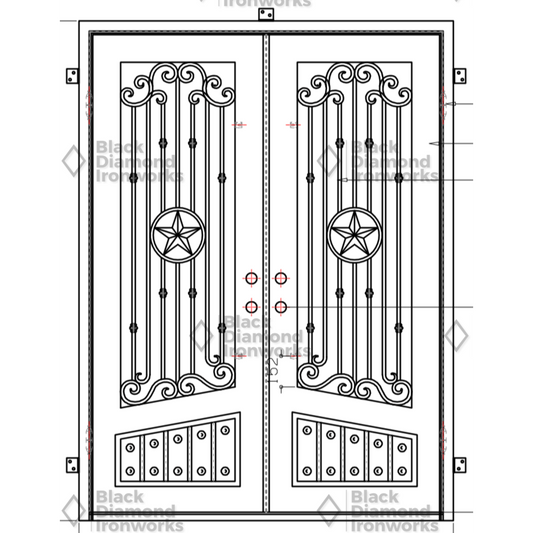 Pre-Order: Taos | Wrought Iron Door (Ships 16-18 Weeks)