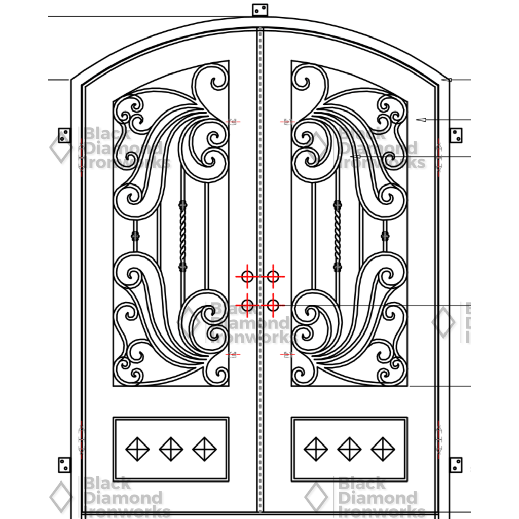 Pre-Order: Vail | Wrought Iron Door (Ships 16-18 Weeks)
