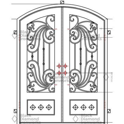 Pre-Order: Vail | Wrought Iron Door (Ships 16-18 Weeks)