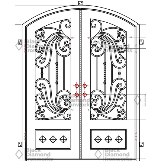 Pre-Order: Vail | Wrought Iron Door (Ships 16-18 Weeks)