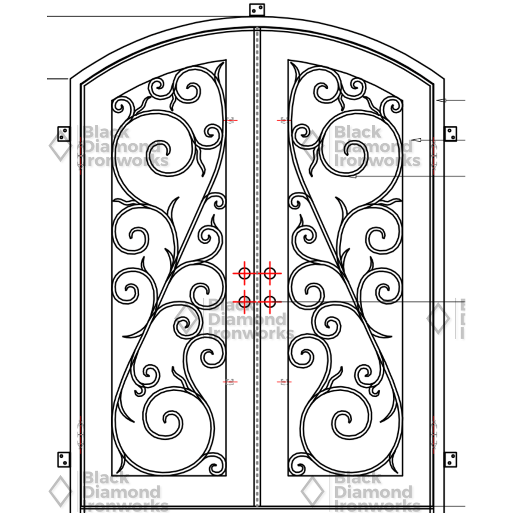 Pre-Order: Val Thorens | Wrought Iron Door (Ships 16-18 Weeks)