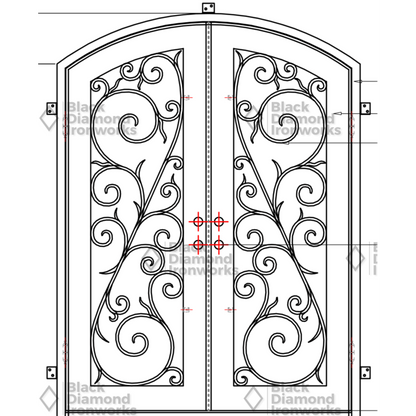 Pre-Order: Val Thorens | Wrought Iron Door (Ships 16-18 Weeks)