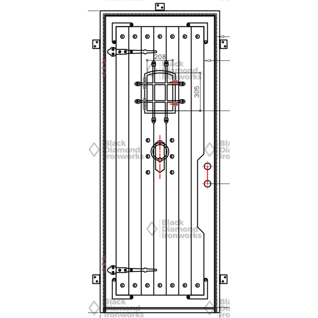 Pre-Order: Verbier | Wrought Iron Door (Ships 16-18 Weeks)