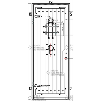Pre-Order: Verbier | Wrought Iron Door (Ships 16-18 Weeks)