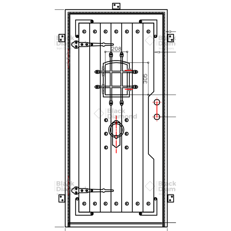 Pre-Order: Verbier | Wrought Iron Door (Ships 16-18 Weeks)