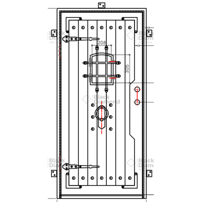 Pre-Order: Verbier | Wrought Iron Door (Ships 16-18 Weeks)