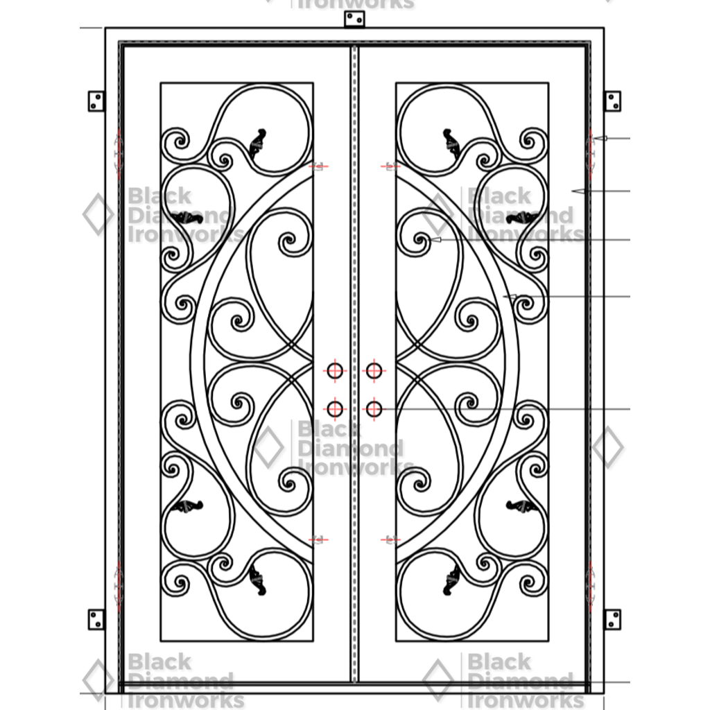 Pre-Order: Winter Park | Wrought Iron Door (Ships 16-18 Weeks)