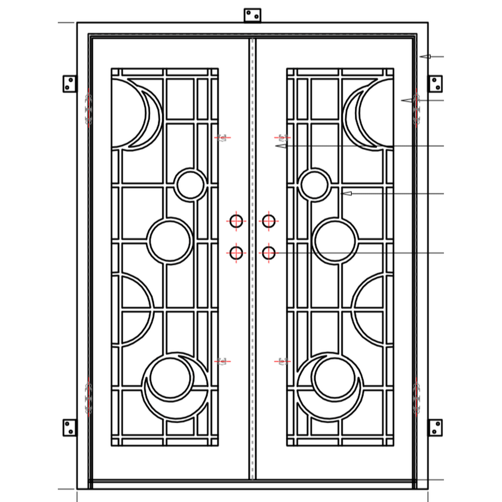 Pre-Order San Francisco-Wrought Iron Doors-Black Diamond Iron Doors