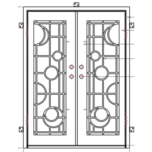Pre-Order San Francisco-Wrought Iron Doors-Black Diamond Iron Doors