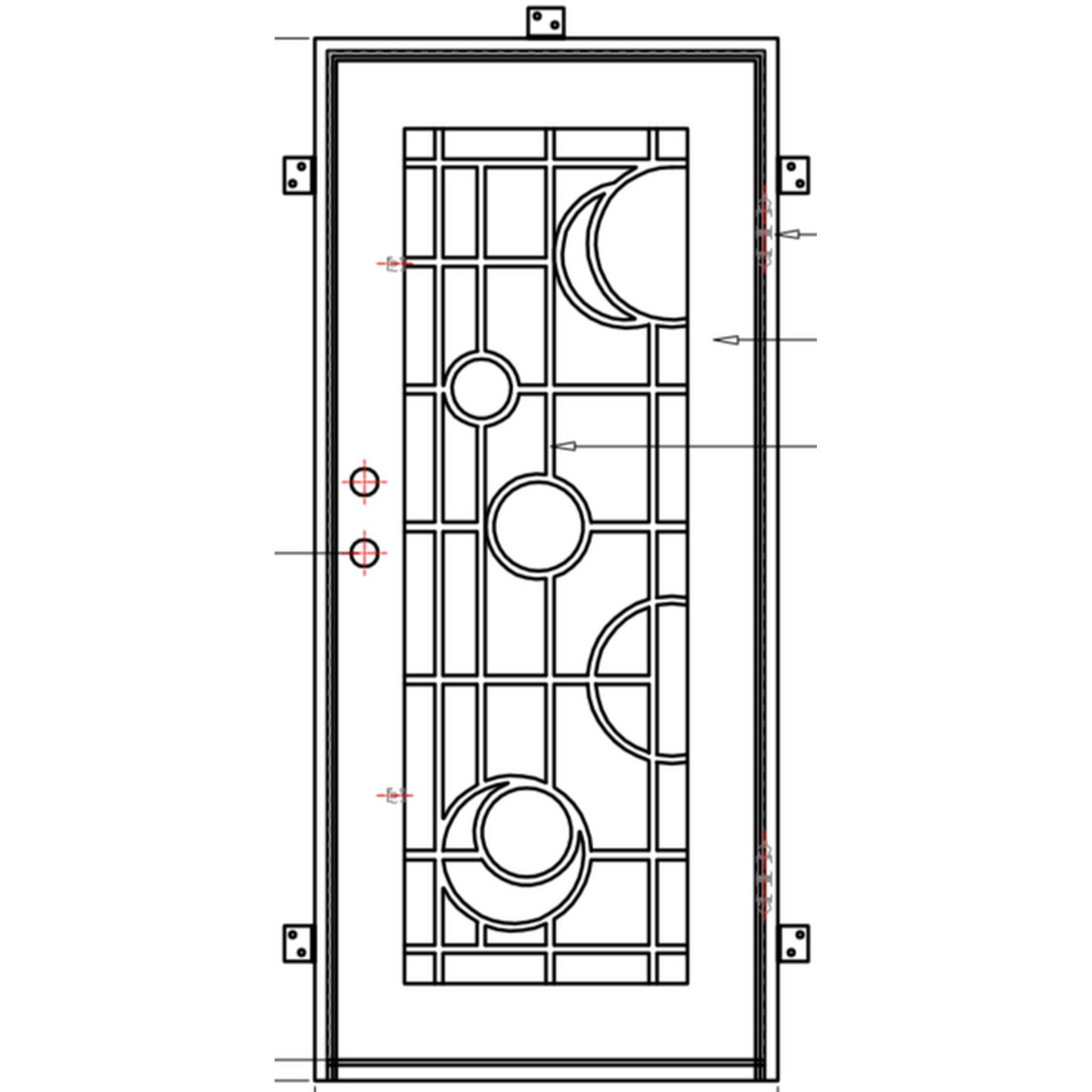 Pre-Order San Francisco-Wrought Iron Doors-Black Diamond Iron Doors
