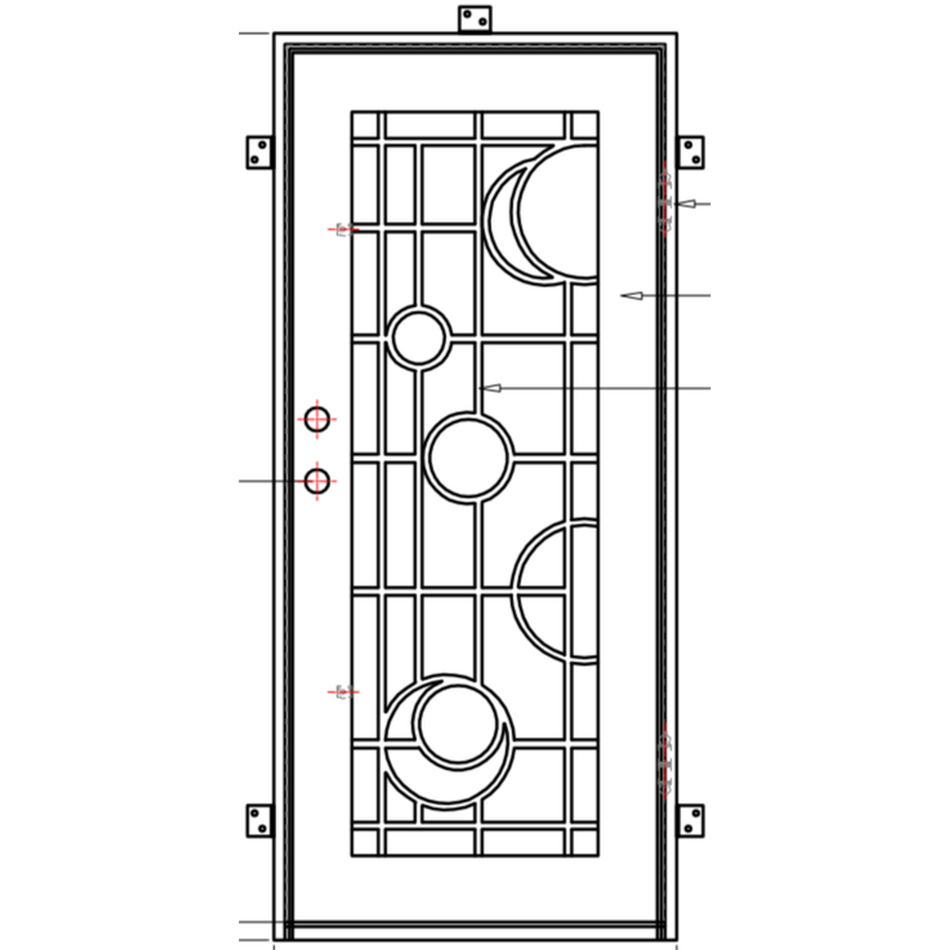 Pre-Order San Francisco-Wrought Iron Doors-Black Diamond Iron Doors