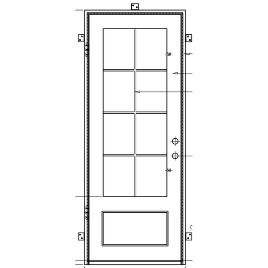 Seattle Single-Wrought Iron Doors-Black Diamond Iron Doors