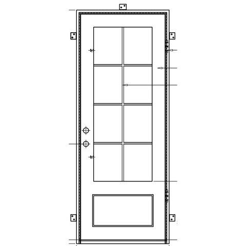 Pre-Order Seattle Single-Wrought Iron Doors-Black Diamond Iron Doors
