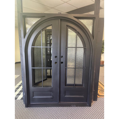 Telluride Double - Square-Arch (Thermal Break + Cold Weather) | Wrought Iron Door
