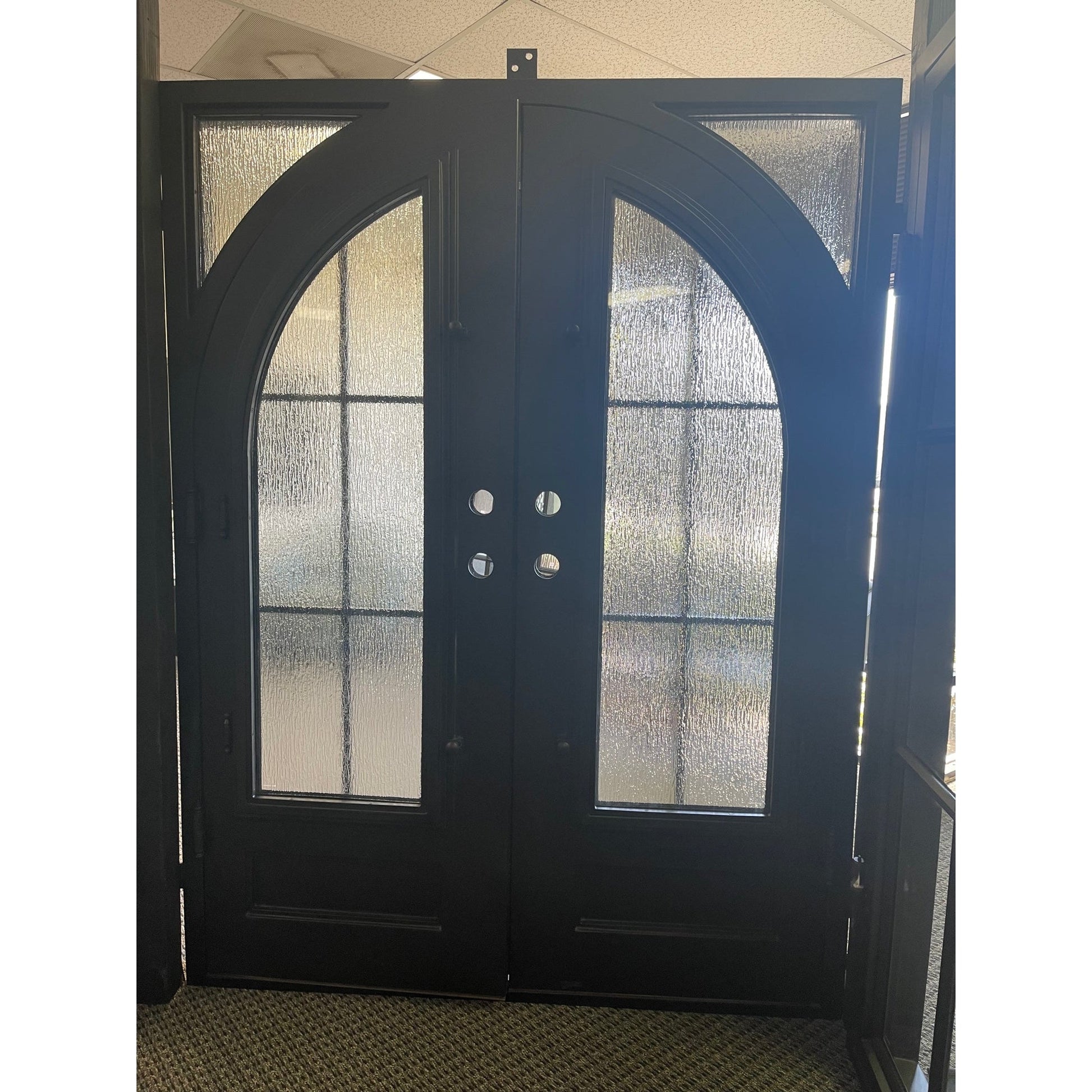 Telluride Double - Square-Arch (Thermal Break + Cold Weather) | Wrought Iron Door