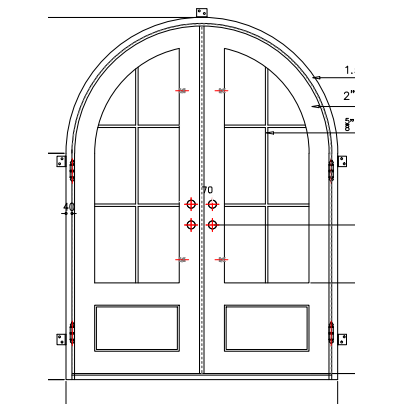 Telluride Arch Double - (Arriving 6/1/23)-Wrought Iron Doors-Black Diamond Iron Doors