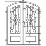 Pre-Order Verana-Wrought Iron Doors-Black Diamond Iron Doors